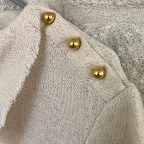 By Malene Birger sweater ivory cream gold buttons cowl neck EU32 - Picture 9 of 9